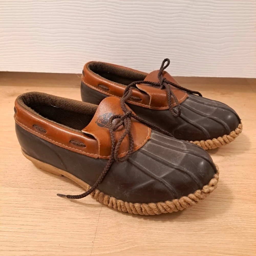 Kodiak Canada's Boot‎ Brown Tan Rubber Waterproof Duck Boat Shoes Size 7